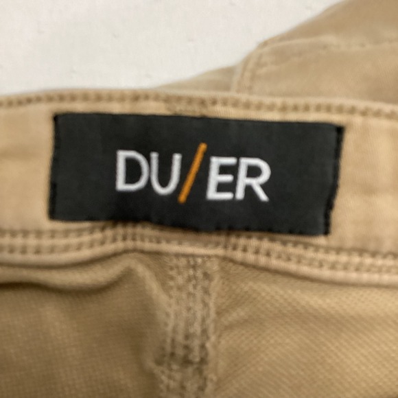 DUER DU/ER Men's 34x30 Brown Khaki N2X Relaxed Taper No Sweat Stretch Pants - Picture 6 of 13